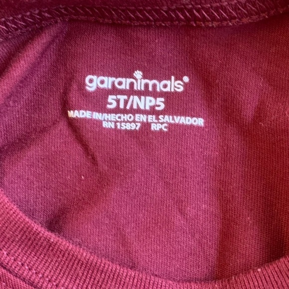 Garanimals Play All Day Football Long Sleeve Burgundy Shirt - Picture 3 of 4